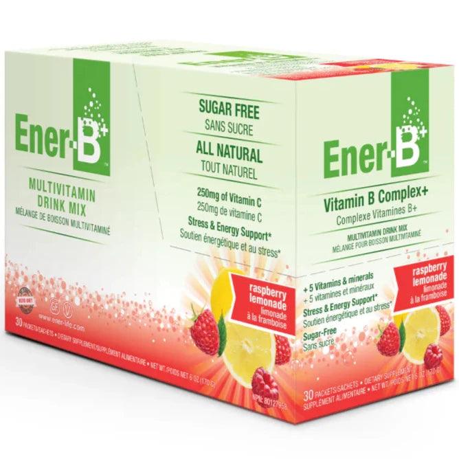 Ener-Life Vitamin B Multivitamin Drink Mix 30 Packs Raspberry Lemonade