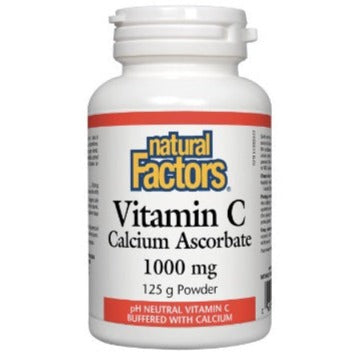 Natural Factors Vitamin C Calcium Ascorbate 1000mg 125g Powder Vitamins - Vitamin C at Village Vitamin Store