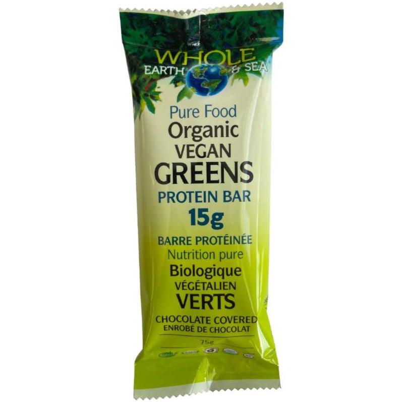 Whole Earth & Sea Greens Bar Chocolate 75g Supplements - Protein at Village Vitamin Store