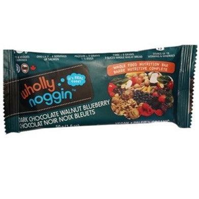 Wholly Noggin Dark Chocolate Walnut Blueberry Super Bar 50g Food Items at Village Vitamin Store