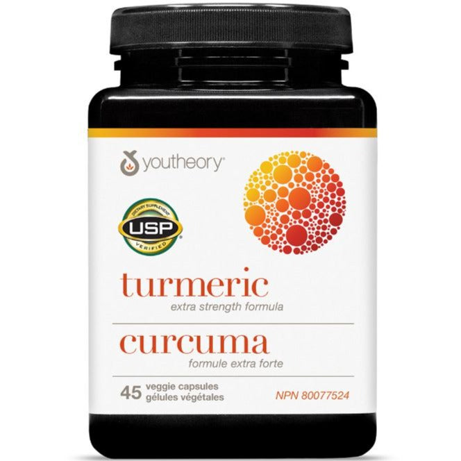 YouTheory Turmeric Extra Strength 45 Veggie Caps Supplements - Turmeric at Village Vitamin Store