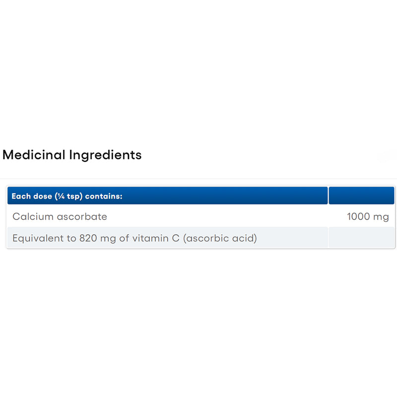 Natural Factors Vitamin C Calcium Ascorbate 1000mg 125g Powder