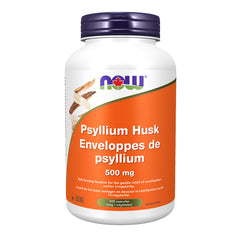 NOW Psyllium Husk 500 mg, 500 Vege Capsules
