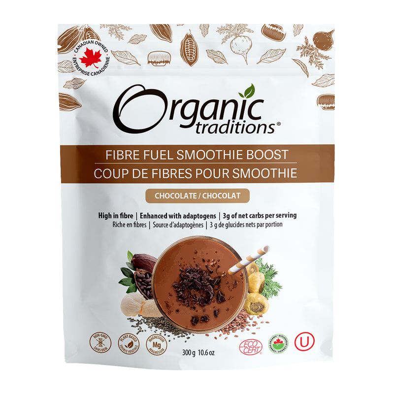 Organic Traditions Fibre Fuel Smoothie Boost Chocolate 300g