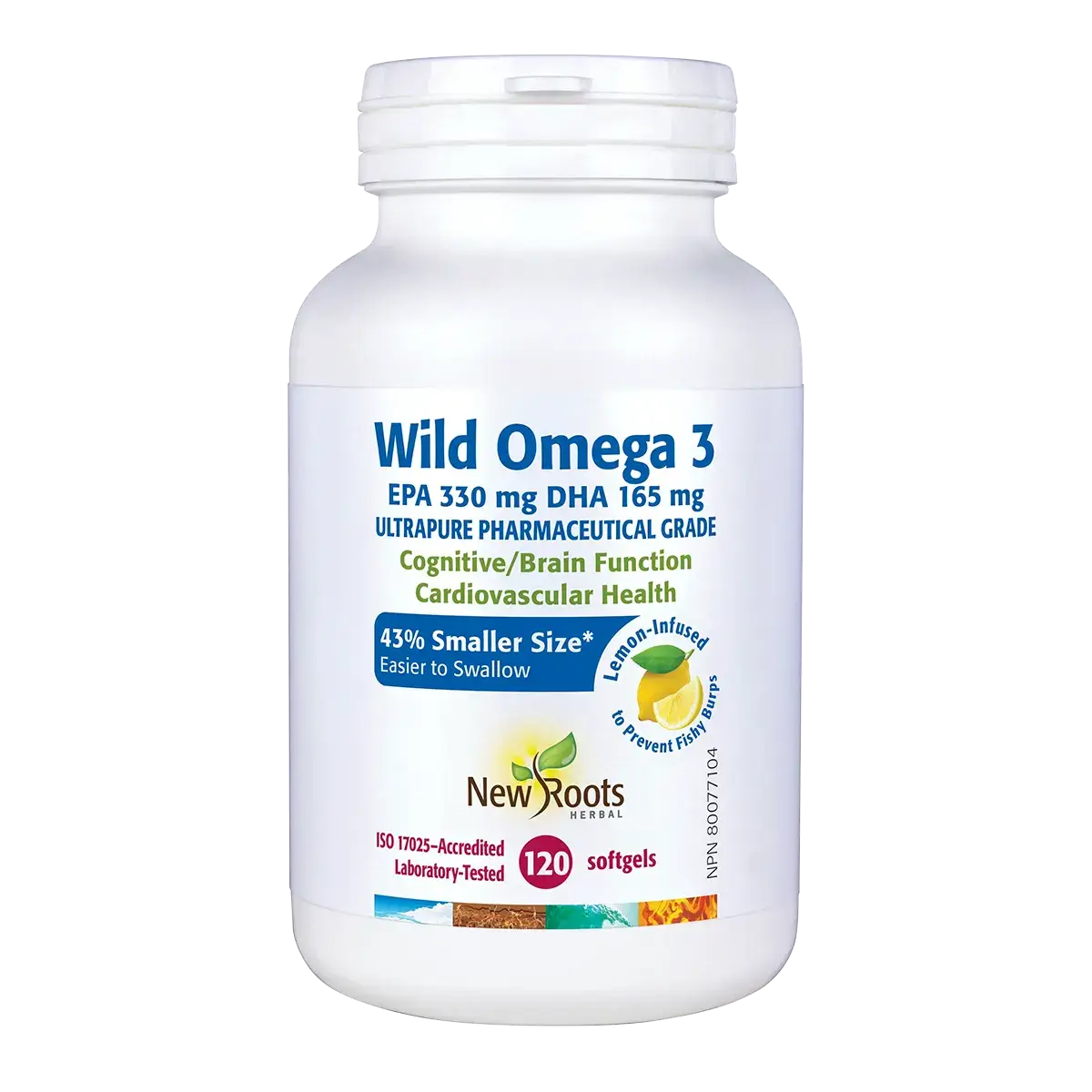New Roots Wild Omega 3 EPA 330 mg DHA 165 mg 120 Soft gels | Village ...