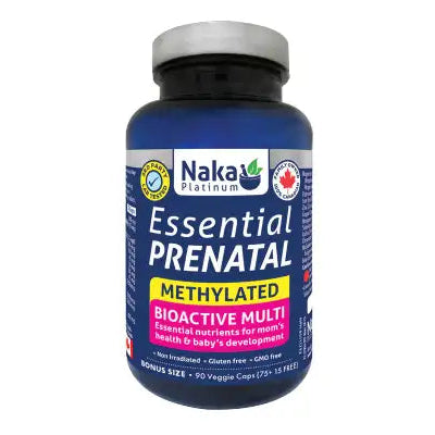 Naka Essential Prenatal Methylated Bio Active Multi Bonus Size (75+15) 90 Veggie Caps