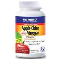 Enzymedica Raw Apple Cider Vinegar with the "Mother" 60 Capsules Supplements - Weight Loss at Village Vitamin Store