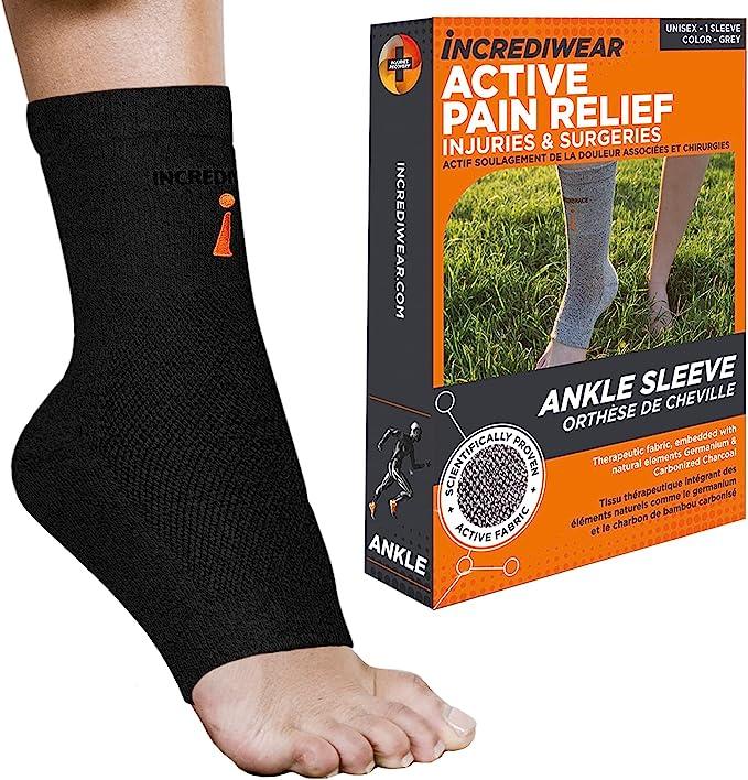 Incrediwear Ankle Sleeve – Ankle Brace Black Large Apparel & Accessories at Village Vitamin Store