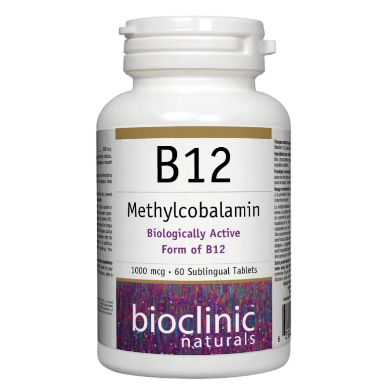 Bioclinic Naturals B12 Methylcobalamin 1000 mcg 60 Sublingual Tabs