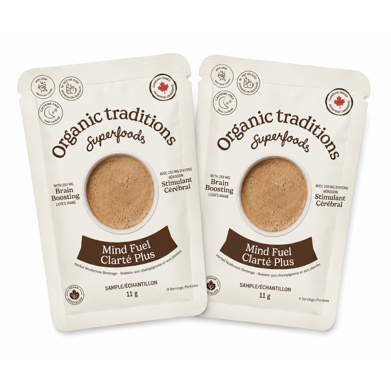 Free Gift: 2 x Organic Tradition Mind Fuel Mushroom Coffee 11g