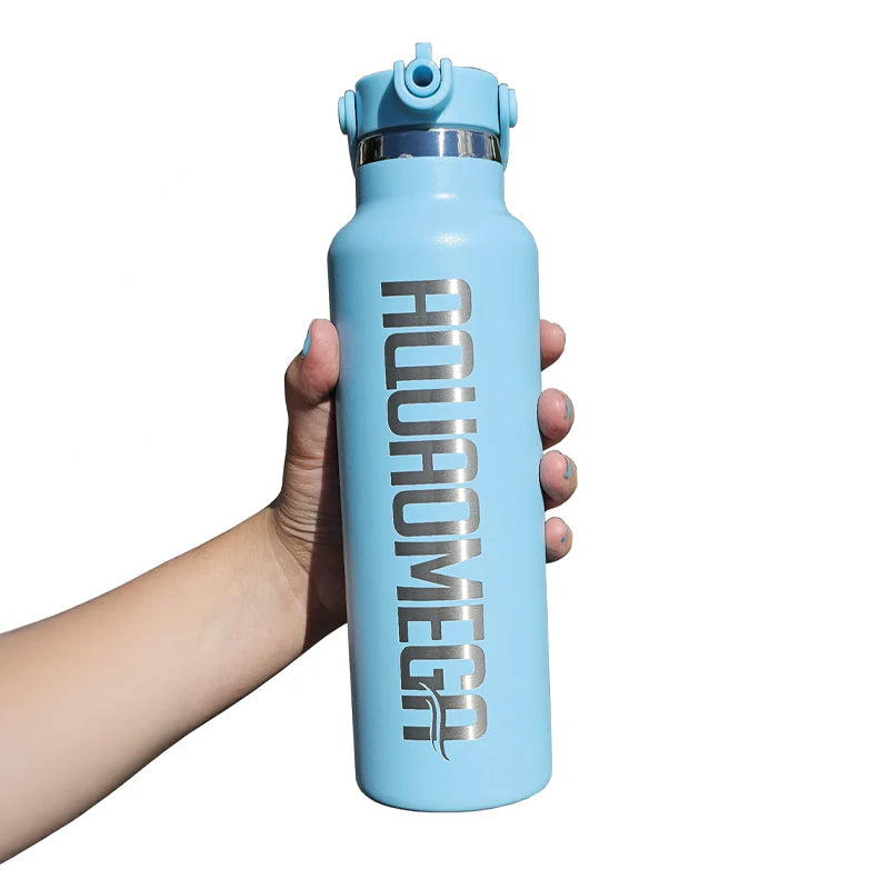FREE GIFT: Aqua Omega Stainless Steel Water Bottle 600ML Mint Blue (Valued at $29.99)