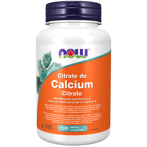 NOW Calcium Citrate with Minerals & Vitamin D 100 Tabs Minerals - Calcium at Village Vitamin Store