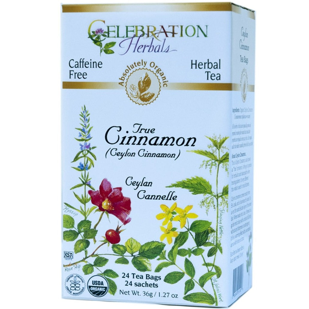 Celebration Herbals Ceylon (True) Cinnamon 24 Tea Bags Food Items at Village Vitamin Store