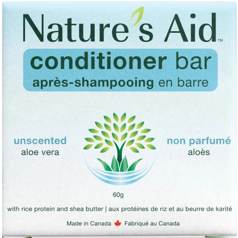 Nature's Aid Conditioner Bar unscented aloe vera 60g Conditioner at Village Vitamin Store