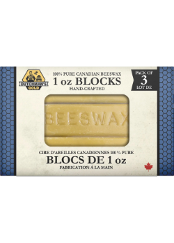 Dutchman's Gold Pure Canadian Beeswax 1oz Blocks - 3 Pack