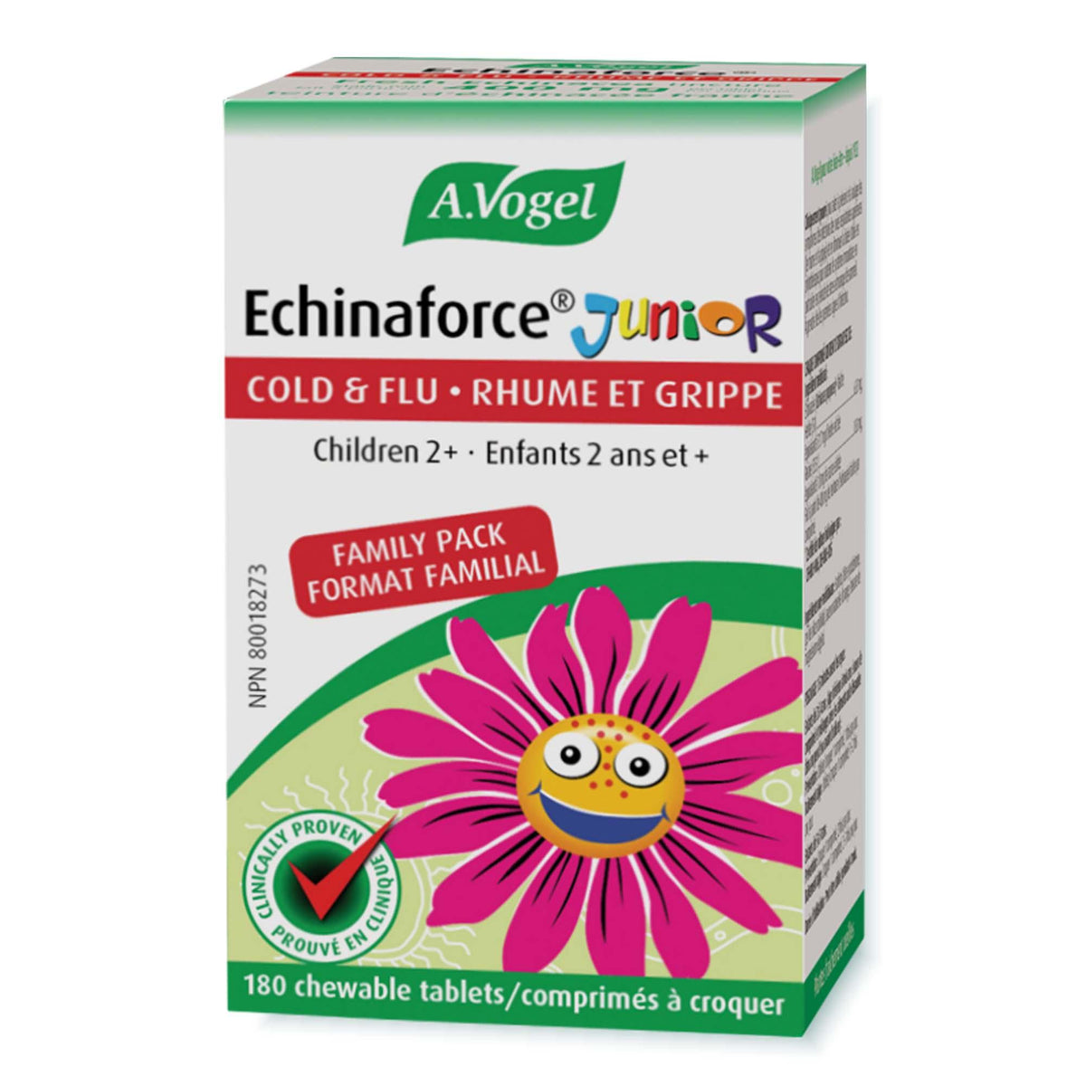 A.Vogel Echinaforce Junior 180 Chewable Tabs Cough, Cold & Flu at Village Vitamin Store