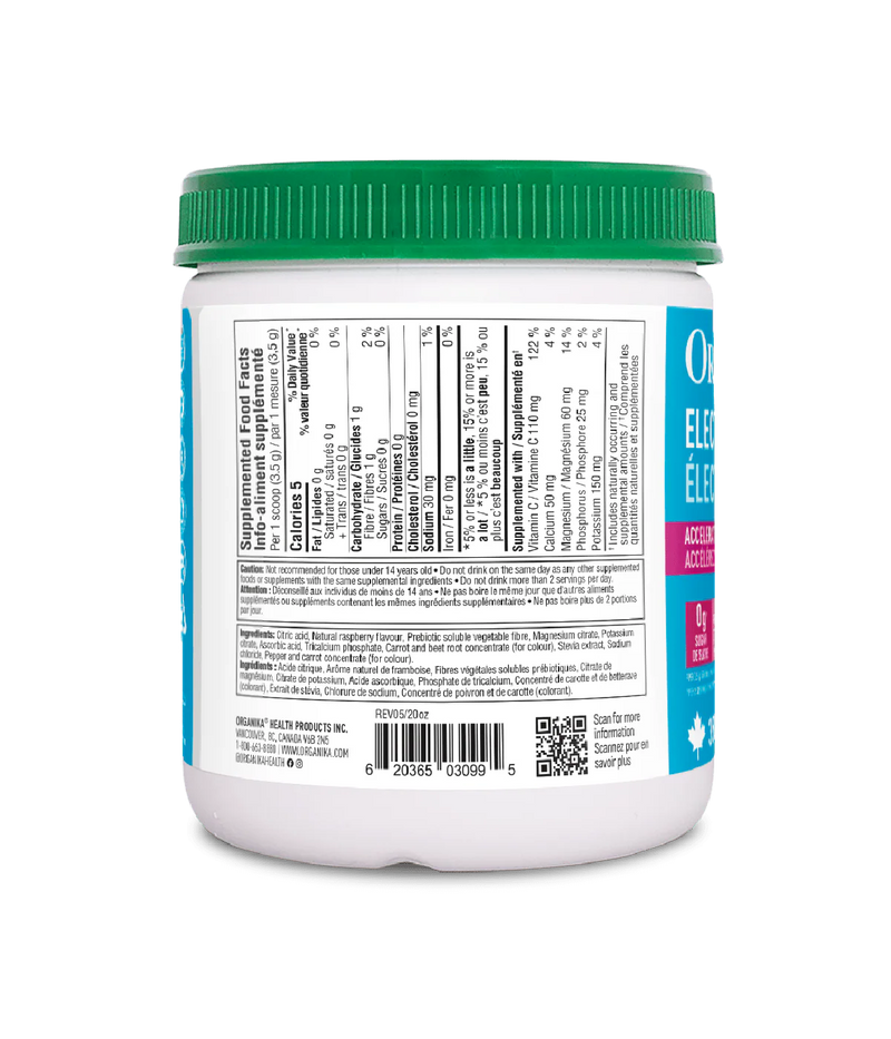 Organika Electrolyte Wild Raspberry 350g