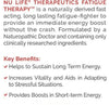 Nu-Life Fatigue Therapy 60 Veggie Caps Supplements - Stress at Village Vitamin Store