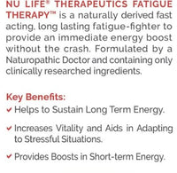 Nu-Life Fatigue Therapy 60 Veggie Caps Supplements - Stress at Village Vitamin Store