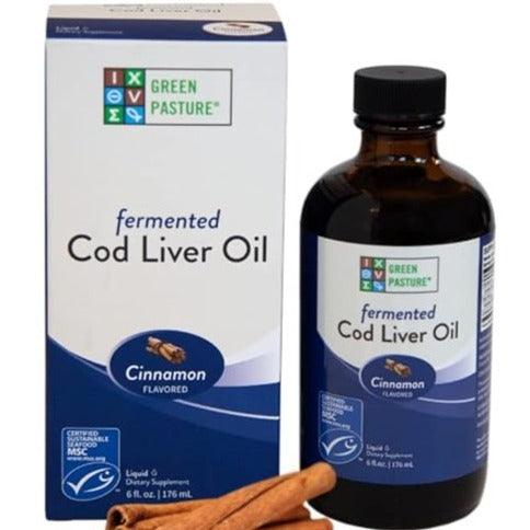 Green Pasture Fermented Cod Liver Oil Cinnamon 176mL