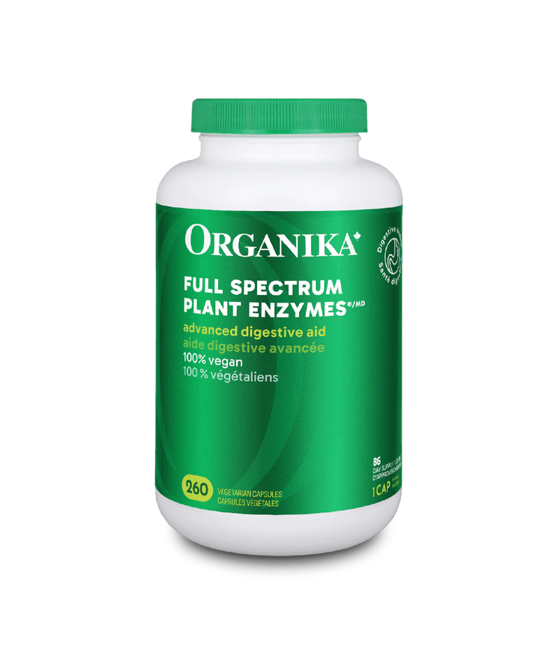 Organika Full Spectrum Plant Enzymes 500mg 260 Veggie Caps