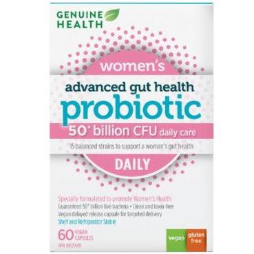 Genuine Health Probiotic Gut Health Women's Daily 60 Caps Supplements - Women's Probiotics at Village Vitamin Store