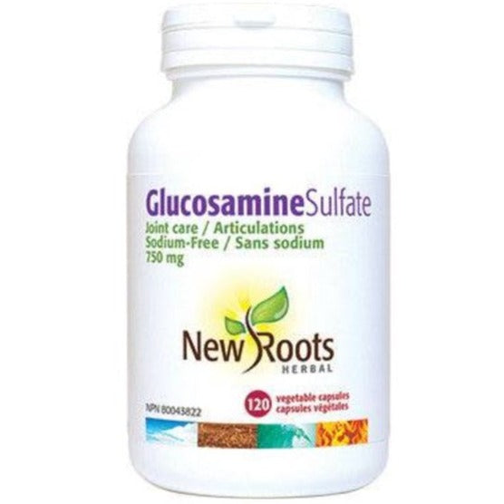 New Roots Glucosamine Sulfate 750mg 120 Veg Capsules Supplements - Joint Care at Village Vitamin Store