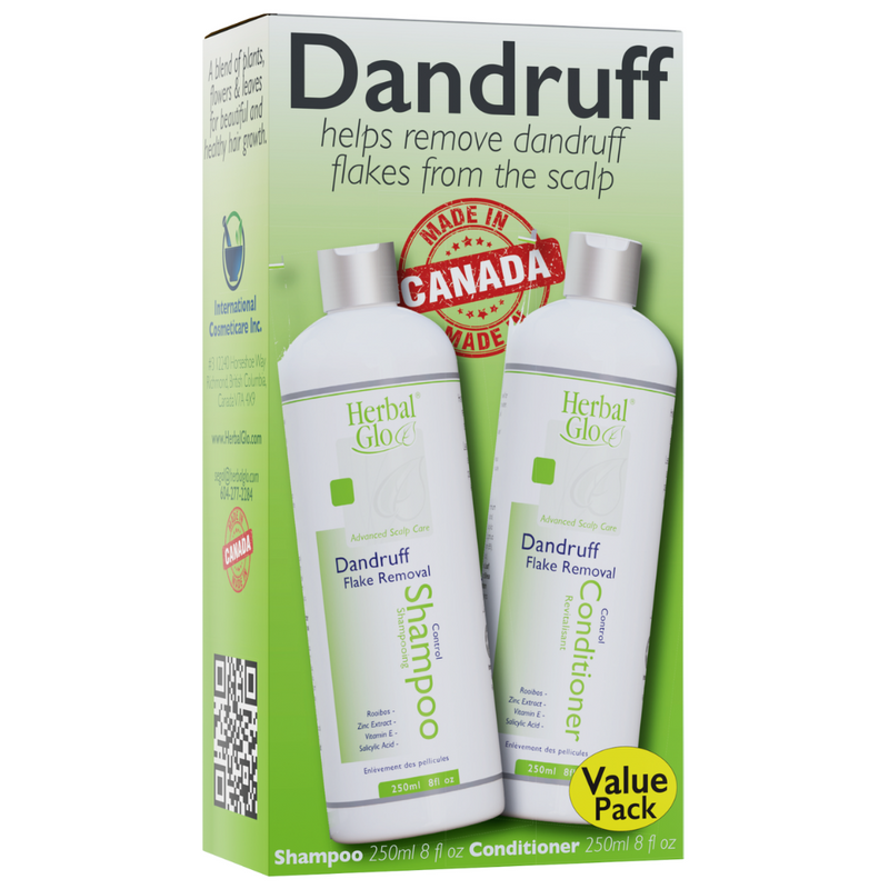 Herbal glo advanced dandruff shampoo and conditioner combo pack 250 mL