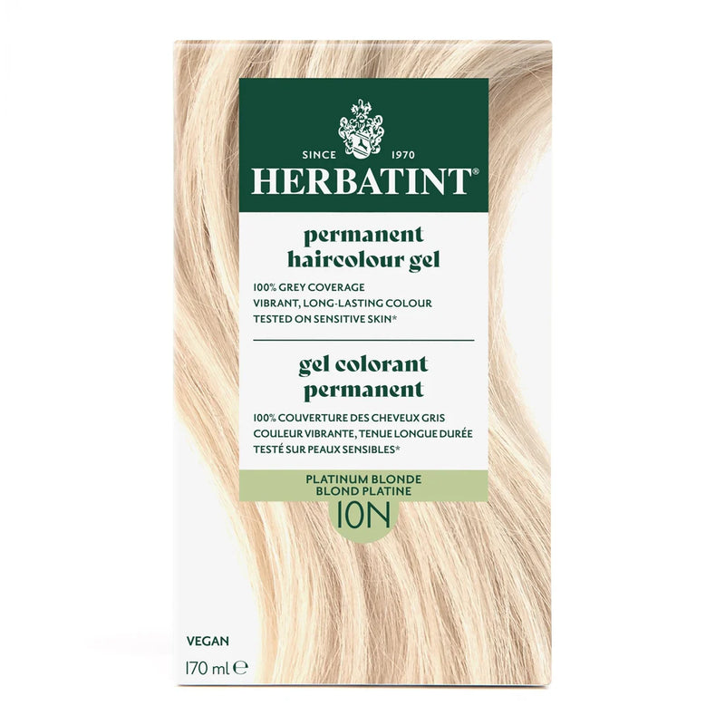 Herbatint Permanent Herbal HairColour Gel 10N Platinum Blonde 135mL *Limit of 3 Per Order*