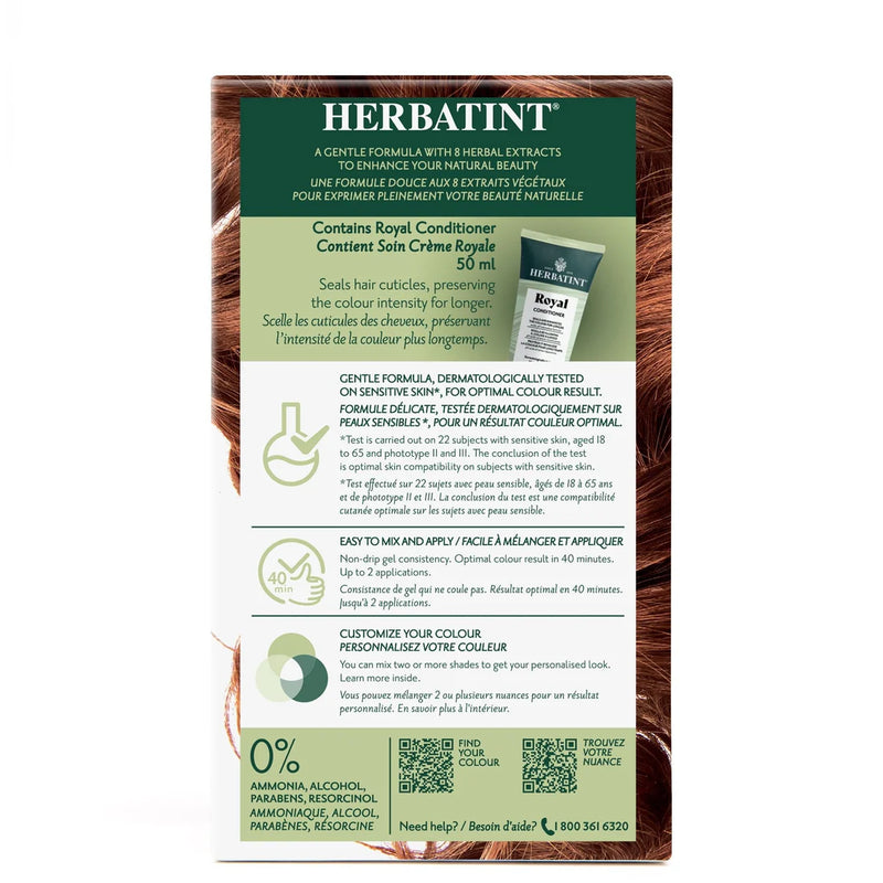 Herbatint Permanent Hair Colour Gel Copper Blonde 7R 135mL *Limit of 3 Per Order*