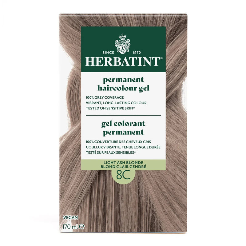 Herbatint Permanent Hair Colour Gel Light Ash Blonde 8C 170 mL