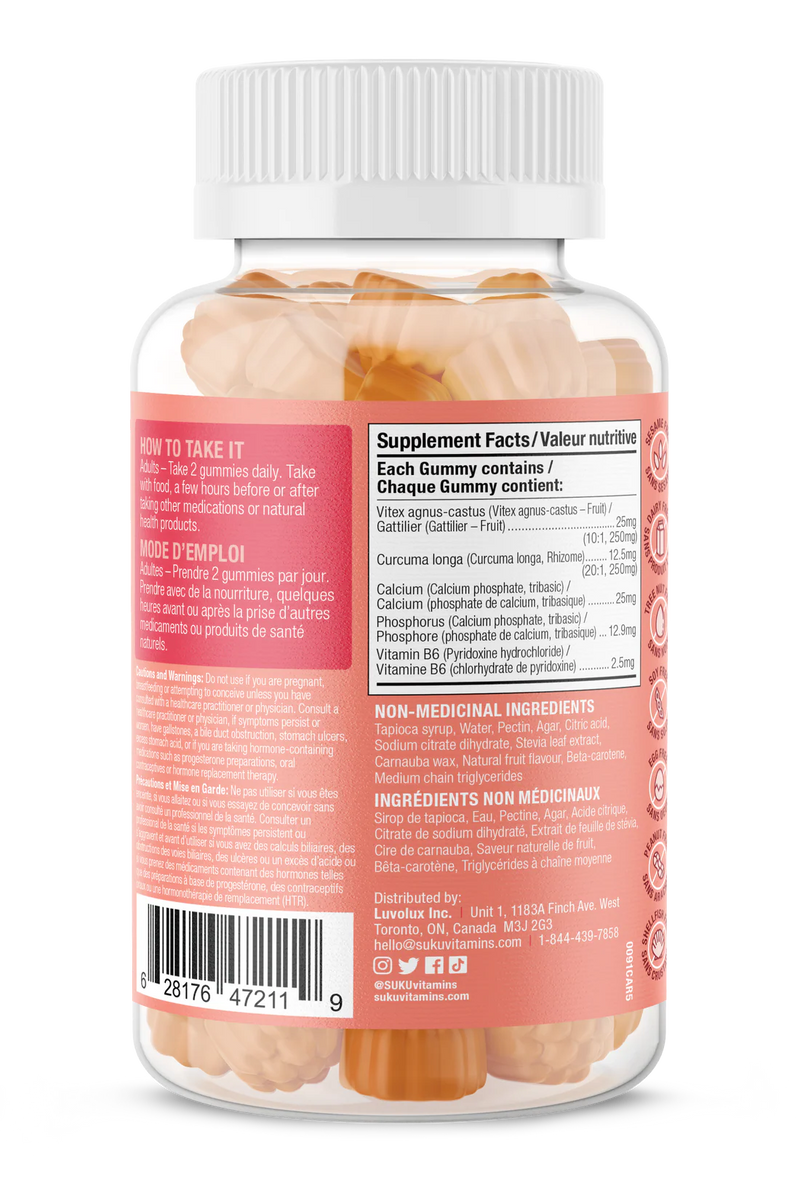 Suku Vitamins Hormone Hero 60 gummies (Former Peace Out PMS)