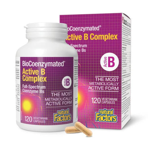Natural Factors BioCoenzymated™ Active B Complex 120 Vegetarian Capsules