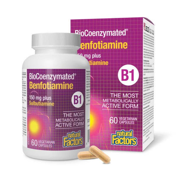 Natural Factors BioCoenzymated Benfotiamine 60 Veggie Caps