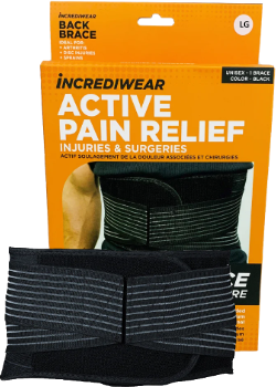 Incrediwear - Back Brace Large Black