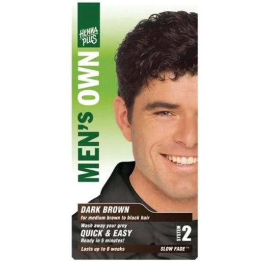 Henna Plus Men's Own Hair Colour Dark Brown 80mL Hair Colour at Village Vitamin Store