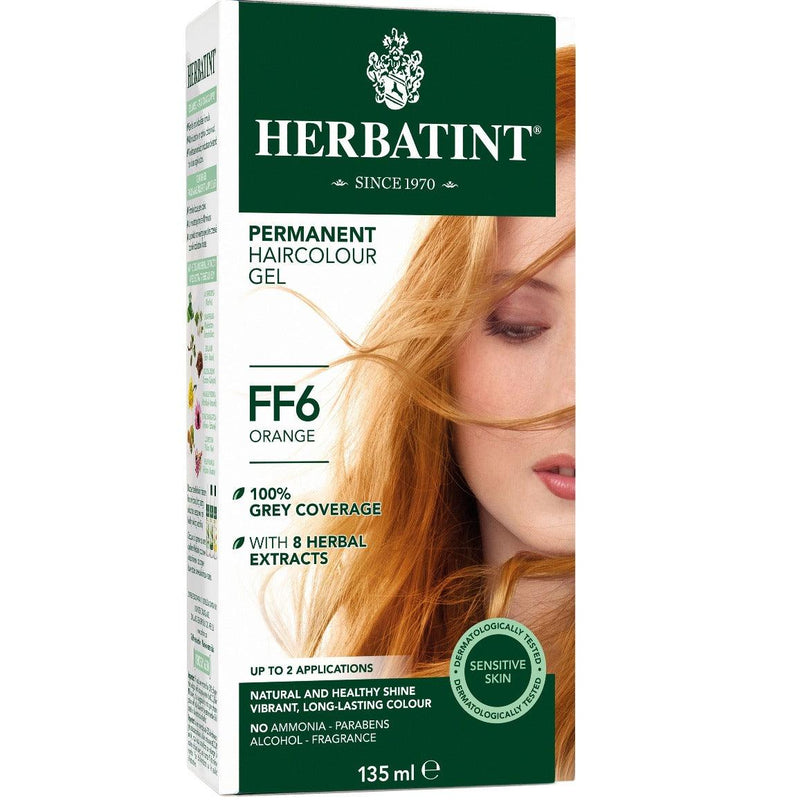 Herbatint Permanent Hair Colour Gel Orange FF6 135mL Hair Colour at Village Vitamin Store