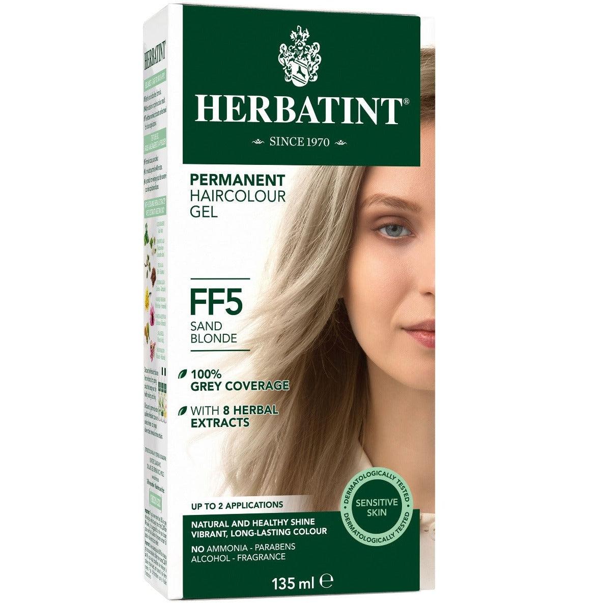 Herbatint Permanent Hair Colour Gel Sand Blonde FF5 135mL Hair Colour at Village Vitamin Store