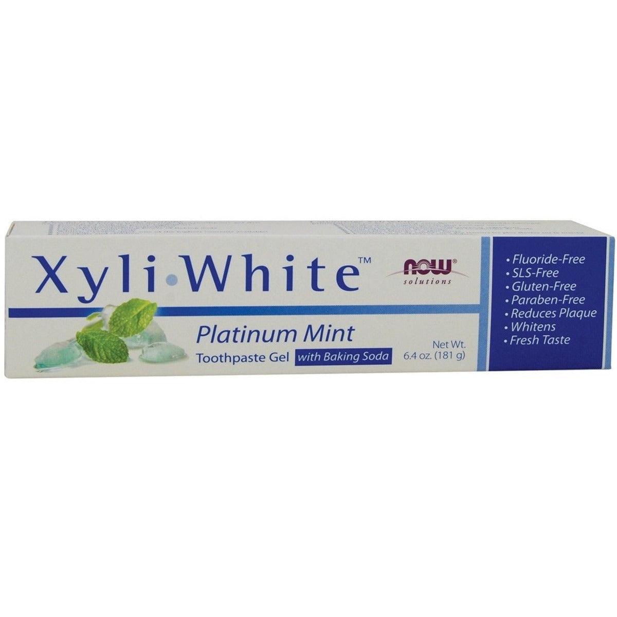NOW Xyliwhite Toothpaste Gel Platinum Mint 181g Toothpaste at Village Vitamin Store
