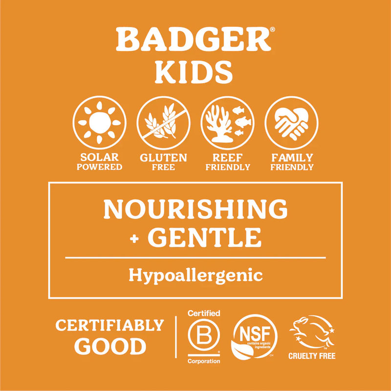 Badger Kids Sunscreen Clear Zinc SPF 40 2.9 fl.oz Tangerine Vanilla