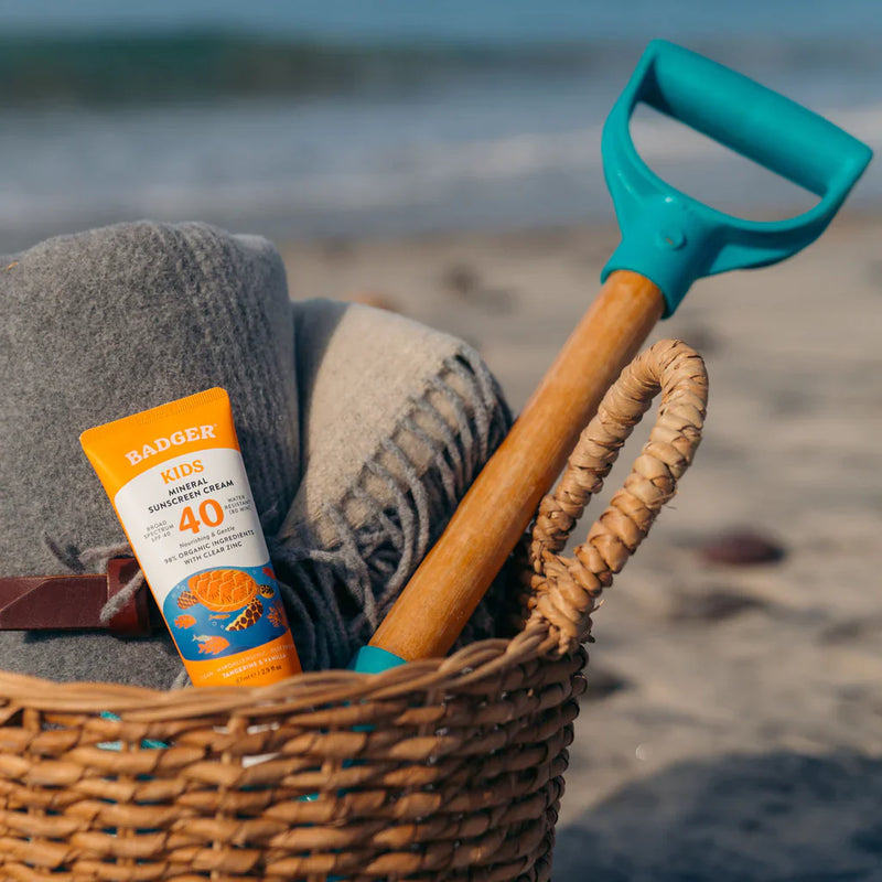 Badger Kids Sunscreen Clear Zinc SPF 40 2.9 fl.oz Tangerine Vanilla