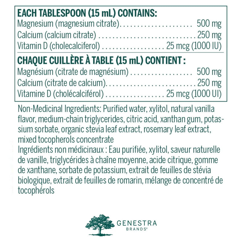 Genestra Mag Cal Natural Vanilla 450ml