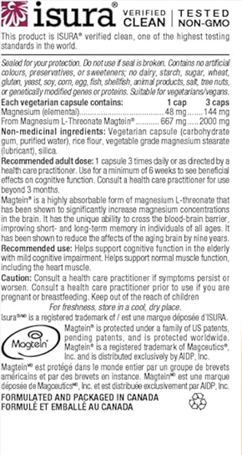 Natural Factors Regenerlife Magnesium L-Threonate 667 mg 90 Veggie Caps