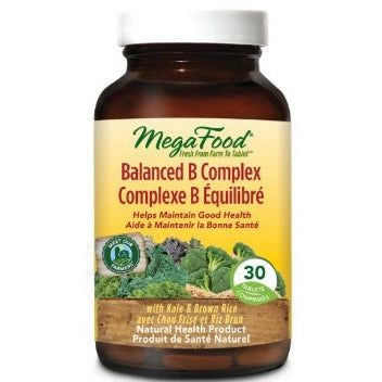 MegaFood Balanced B Complex 30 Tabs Vitamins - Vitamin B at Village Vitamin Store