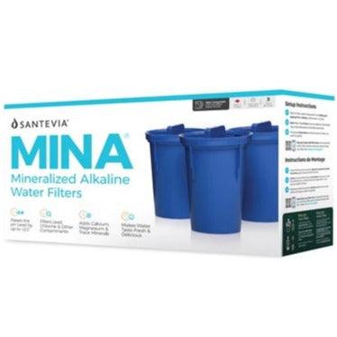 Santevia Alkaline Pitcher Filter Mina 3 Packs Water Filtration at Village Vitamin Store