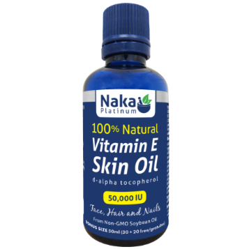 NAKA Vitamin E Skin Oil 50,000iu - 50ml Beauty Oils at Village Vitamin Store