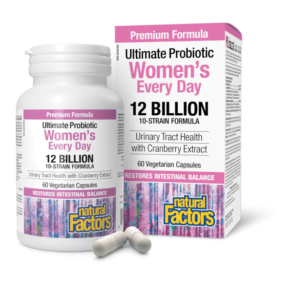 Natural Factors Women's Multi Probiotic 12 Billion 60 Veggie Caps