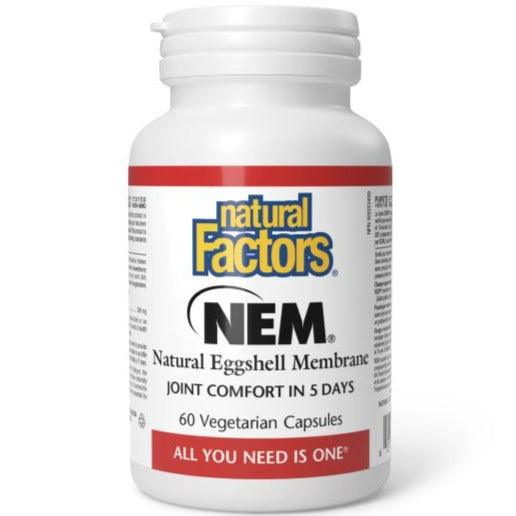Natural Factors NEM 500mg 60 Veggie Caps Supplements - Joint Care at Village Vitamin Store