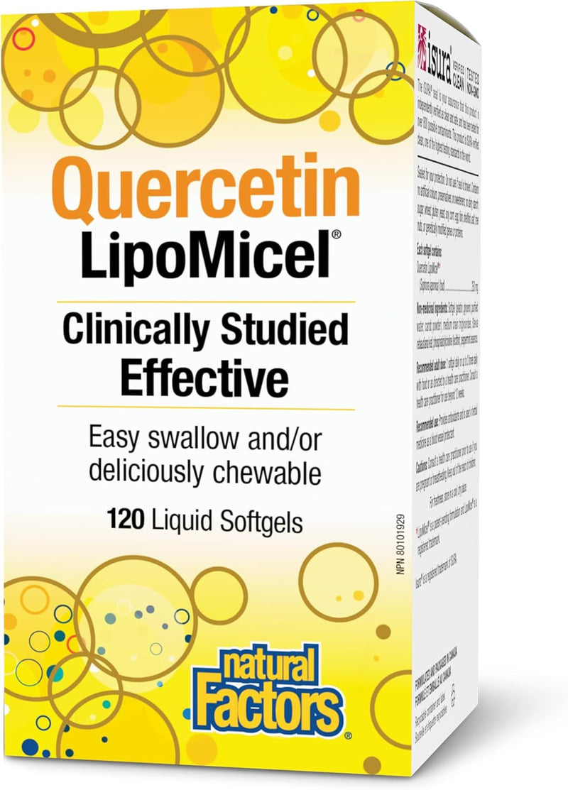 Natural Factors Quercetin LipoMicel Matrix 120 Liquid Softgels