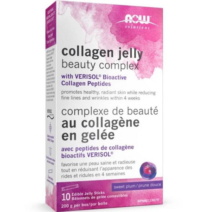 NOW Collagen-Jelly 10 Sweet Plum-Jelly Sticks Supplements - Hair Skin & Nails at Village Vitamin Store